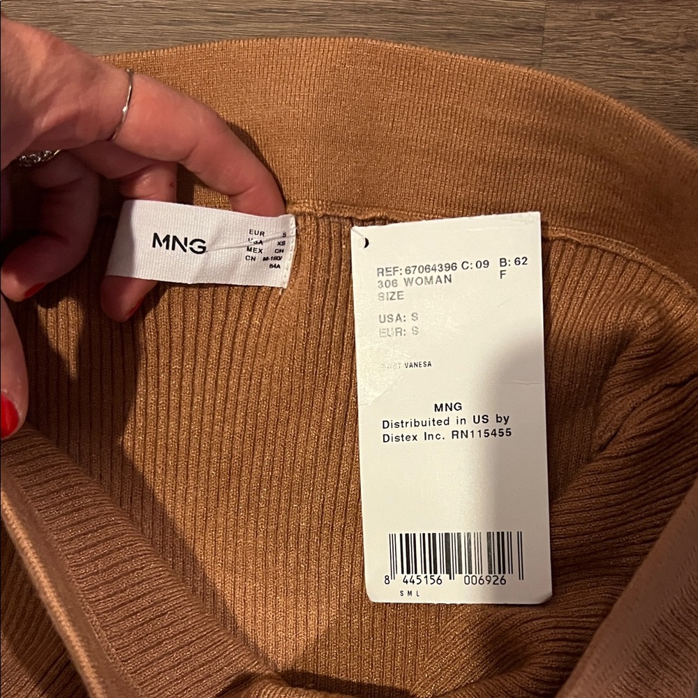 Mango Camel Ribbed Skirt - Picture 2 of 2